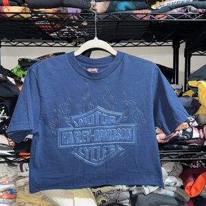 Vintage Harley Davidson Women’s Las Vegas Crop Top Shirt Size Small